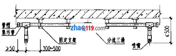 防护区无吊顶喷嘴安装图